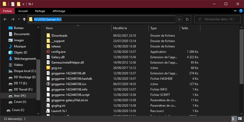 Recupération du chemin du jeux suite