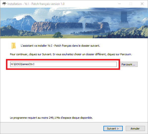 Collage du chemin du jeux suite