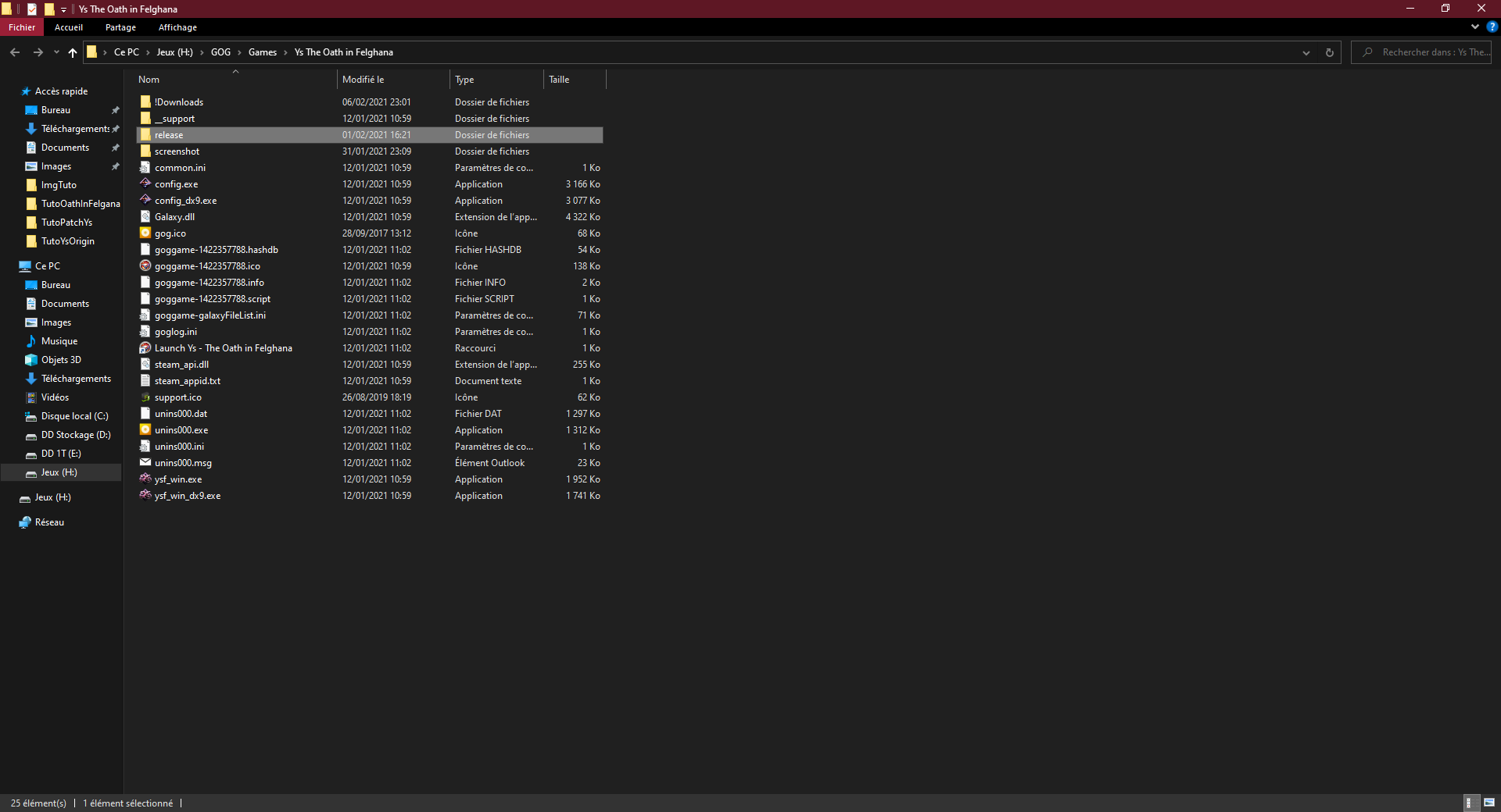 Recupération du chemin du jeux