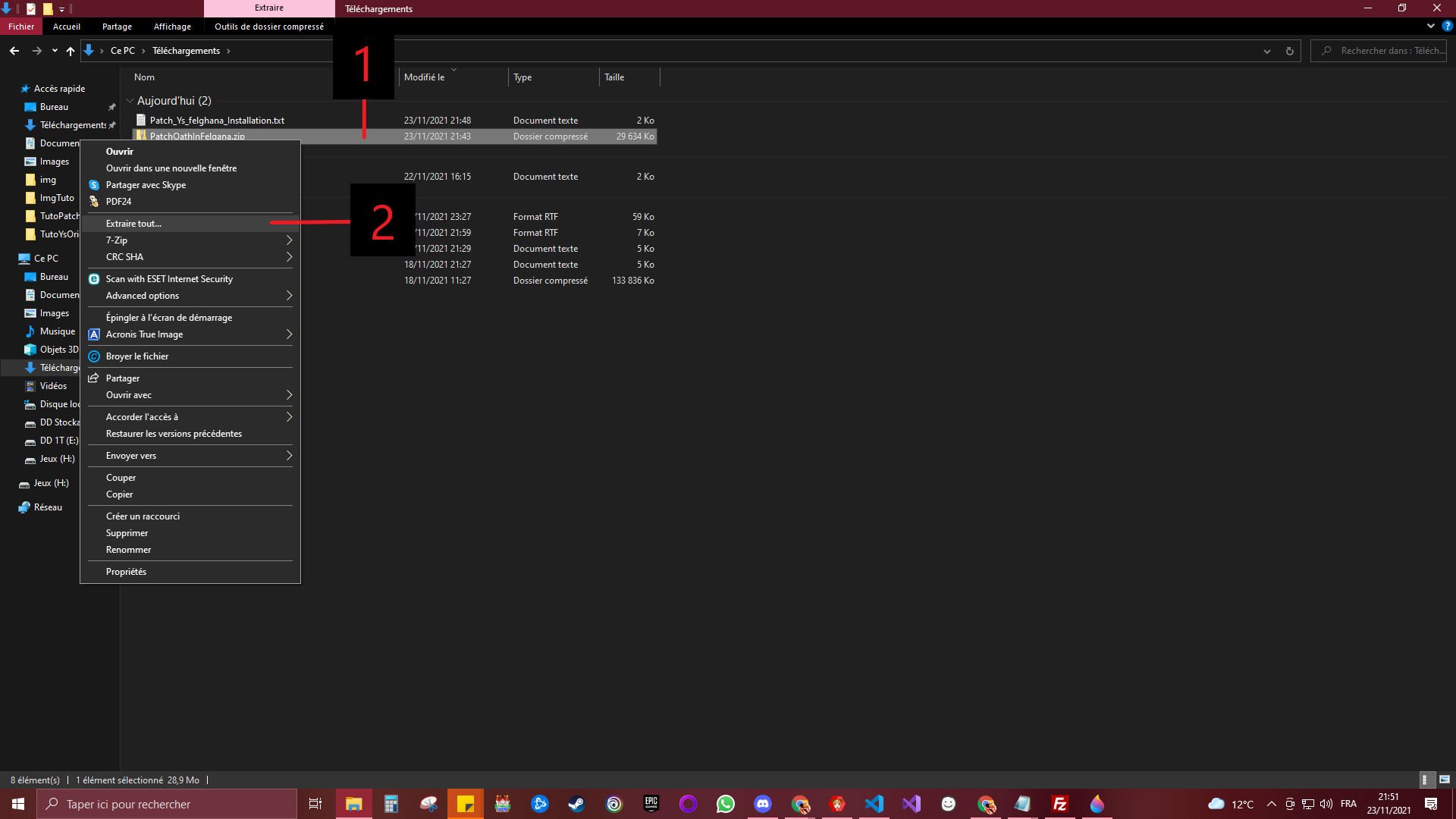 Recupération du chemin du jeux