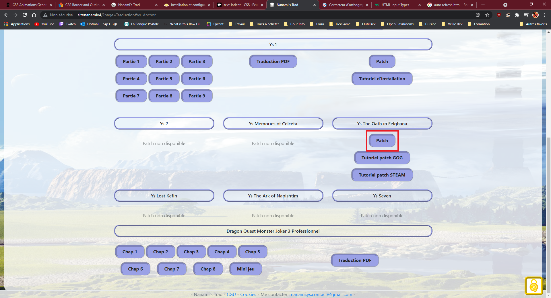 Recupération du chemin du jeux