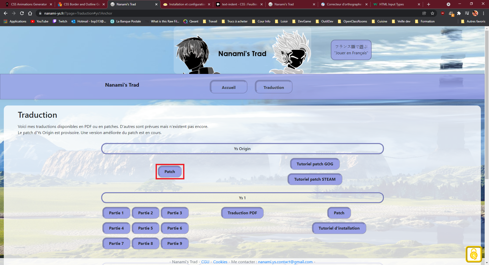 Recupération du chemin du jeux