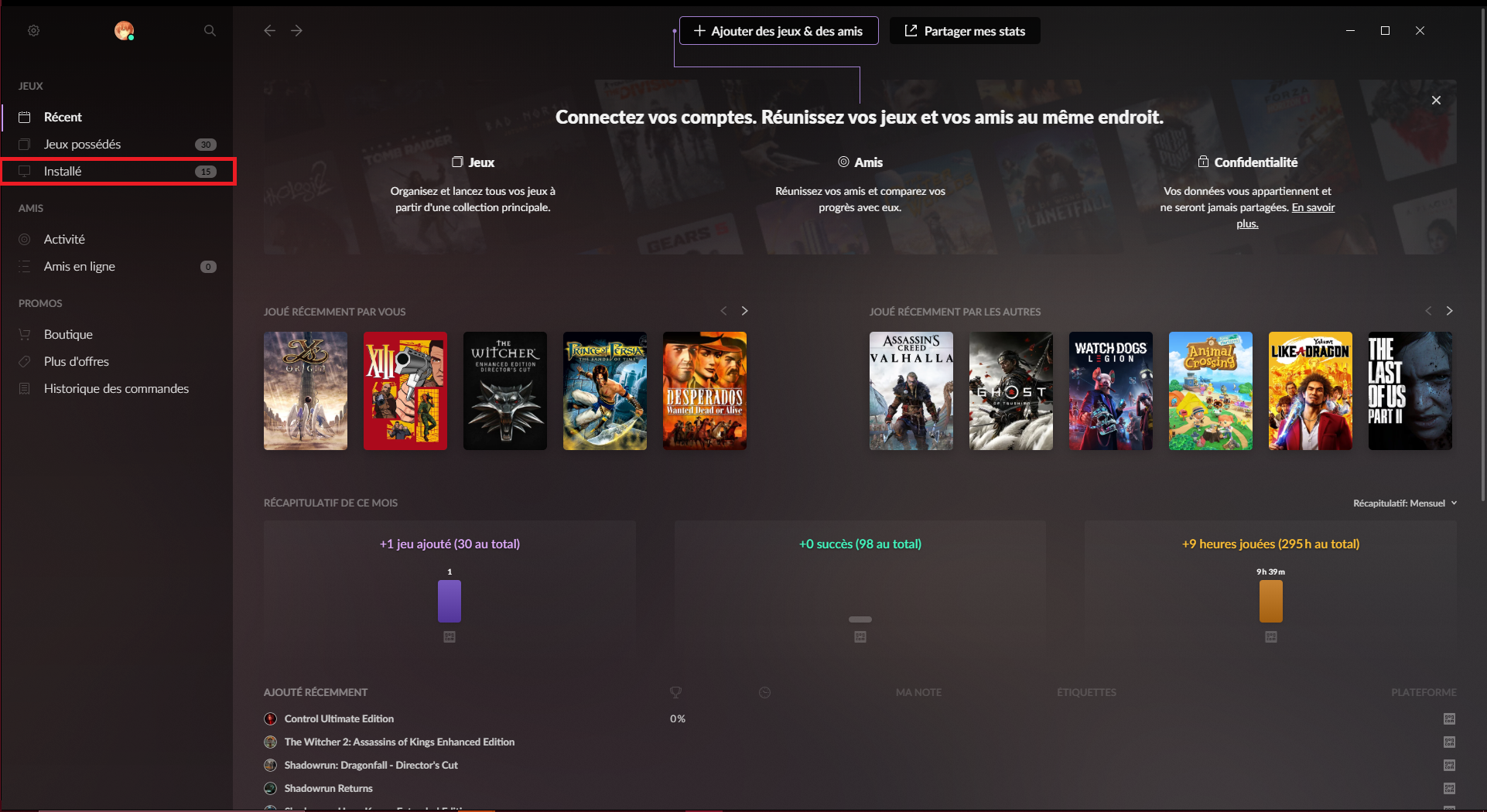 Recupération du chemin du jeux