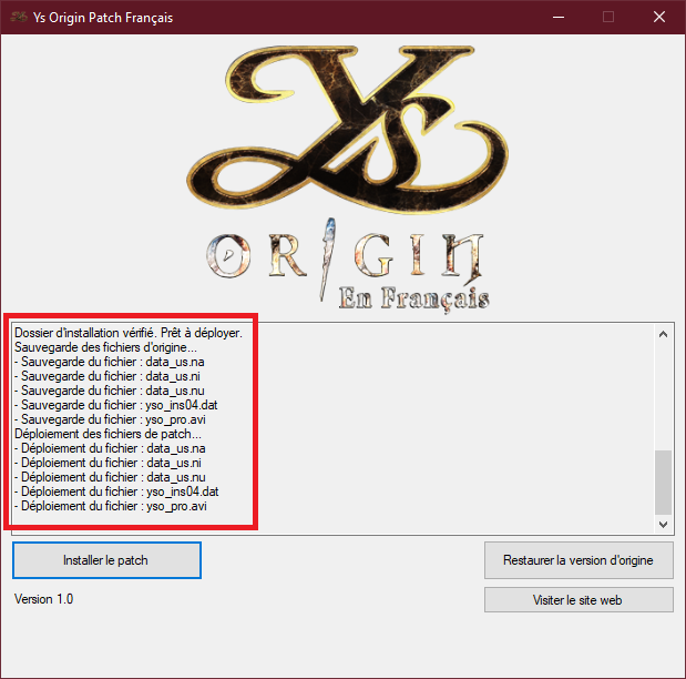 Recupération du chemin du jeux