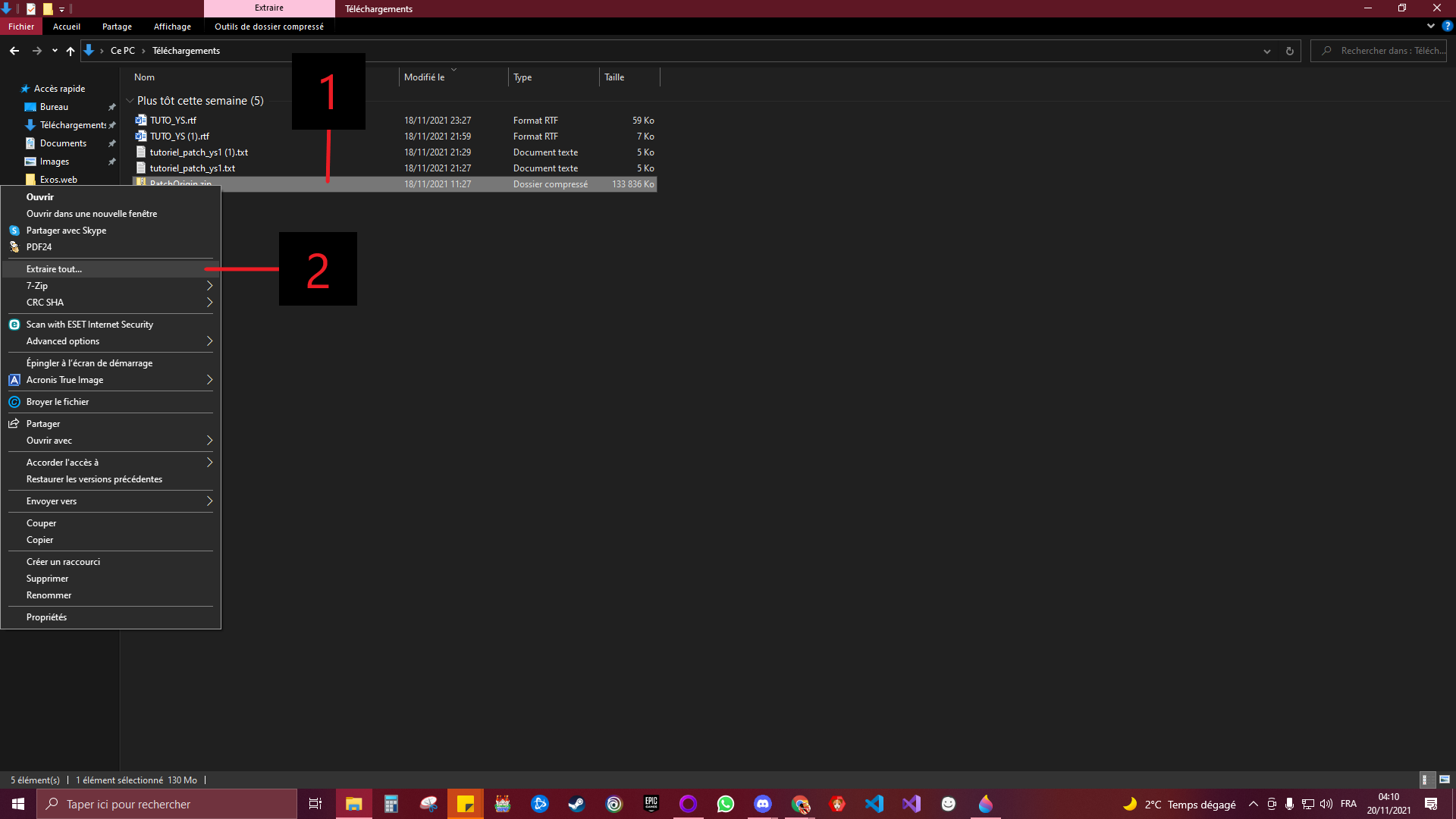 Recupération du chemin du jeux